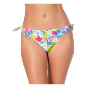 California Waves Women's Multi Color Stretch Tie Hipster Swimsuit Bottom M
